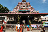 The great Chola temples of Tamil Nadu - The Sri Ranganatha Temple of Srirangam. The southern gopura of the forth enclosure, the actual entrance to the temple (outer side).  